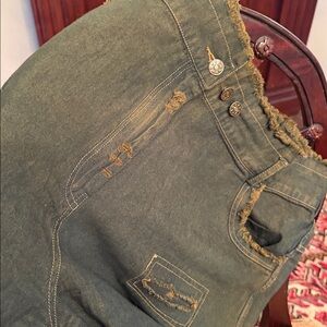 Paper Lace Dark denim  brownish Pants 1X nwot.  Super find